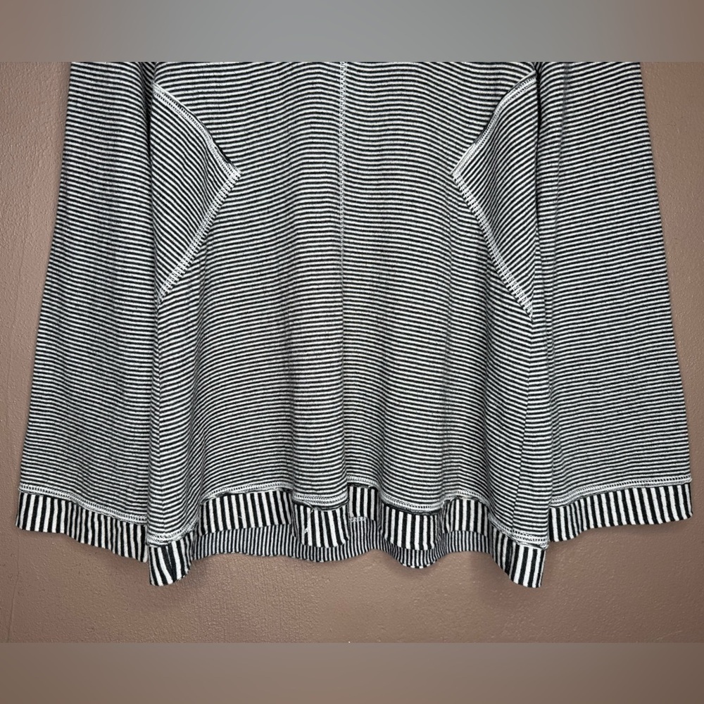 Anthropologie Maeve Tal Cowl Neck Tunic Black & White Stripes Size XS Cabincore - Picture 6 of 16